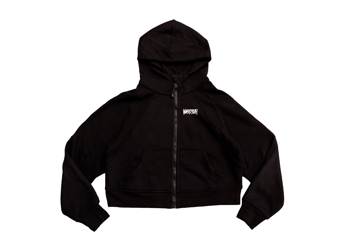 Cropped Zip-Through Hoodie - Image 14