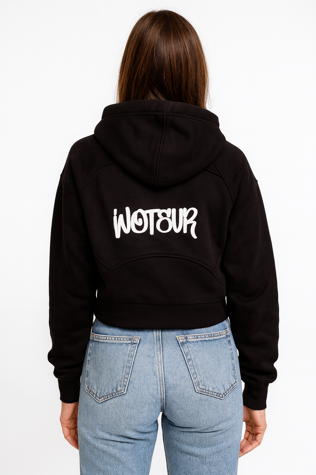 Cropped Zip-Through Hoodie - Image 2